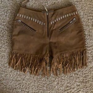NEW Double D Ranch Leather Shorts size 2